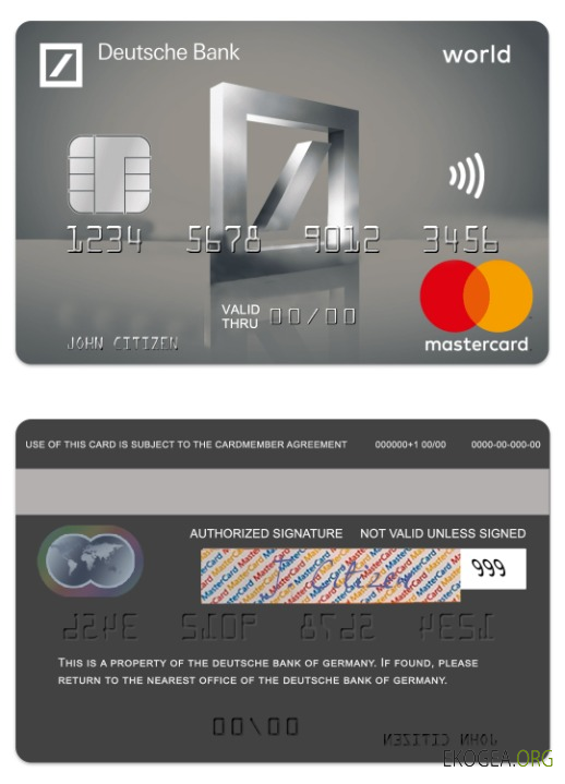 Allemagne Deutsche Bank Platinum Mastercard